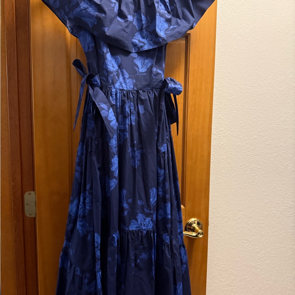 Kate Spade Navy Blue Floral Maxi Dress